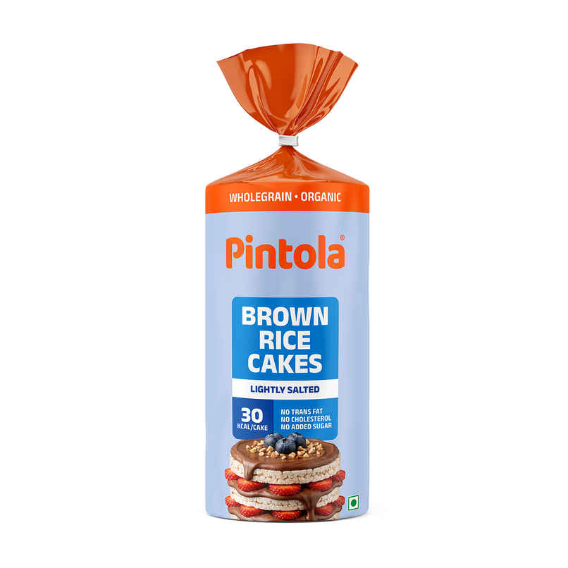 Pintola Organic Wholegrain Brown Rice Cakes | All Natural | Lightly Salted | Pack Of 1