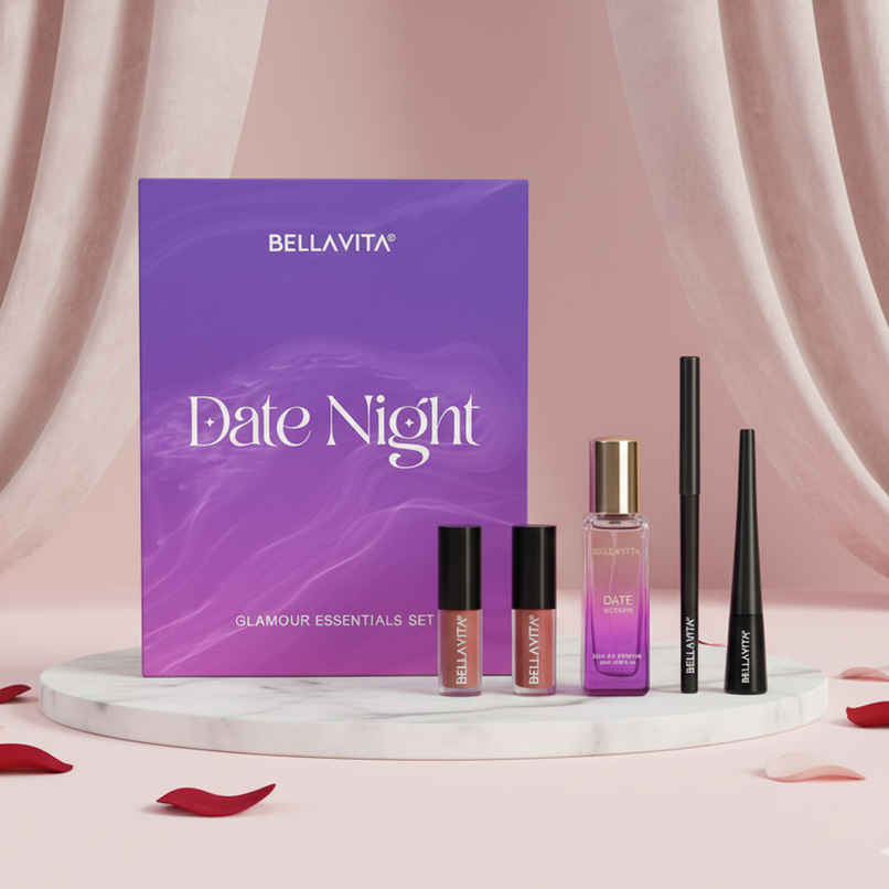 Bella Vita Date Night Gift Set for Women | 2 Mini Liquid Lipstick, Kajal, Eyeliner, Date Perfume