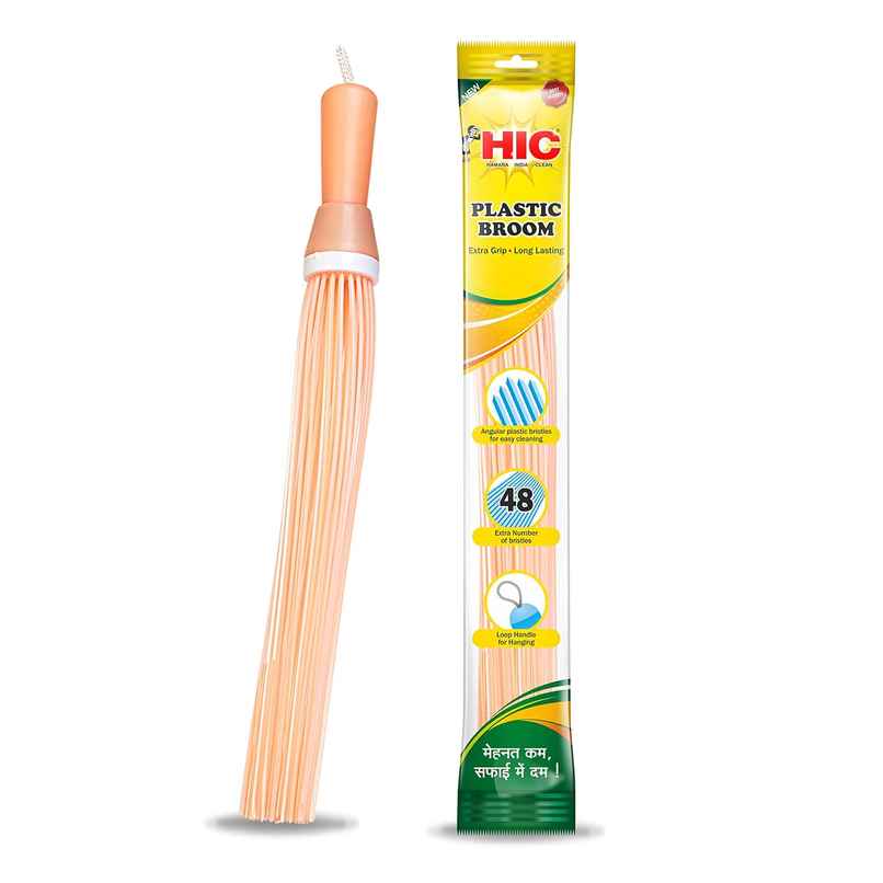 Hic Kharata Plastic Broom (Colour May Vary)