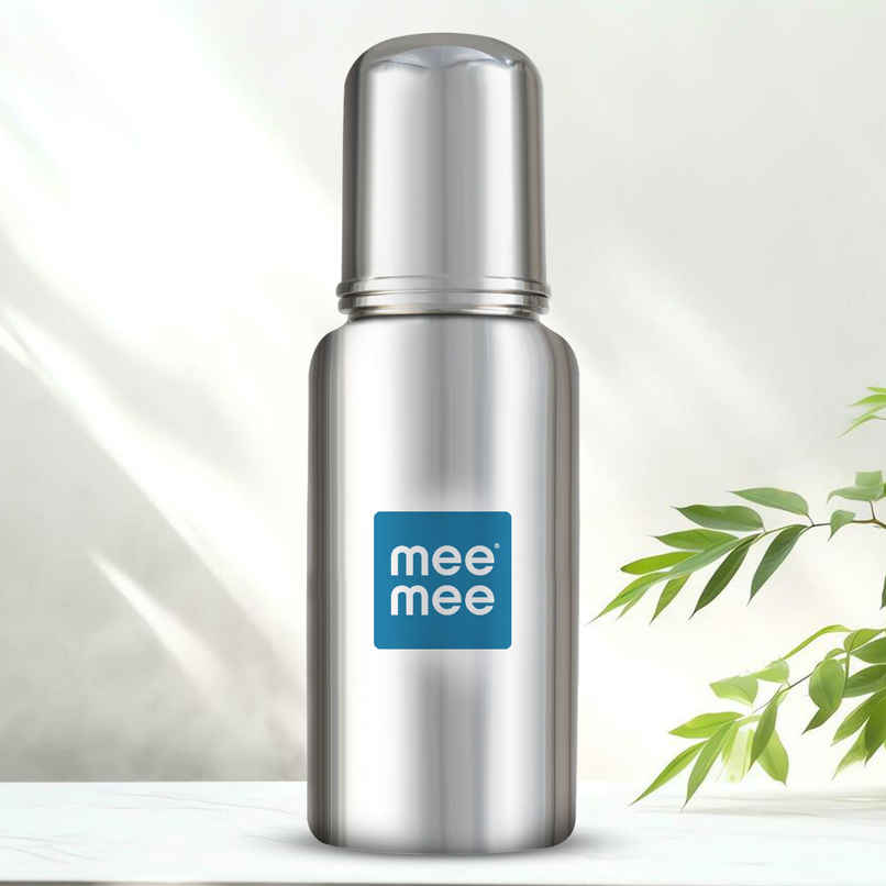 Mee Mee Stainless Steel Feeding Bottle for Babies | BPA-Free, Advanced Anti-Colic Valve