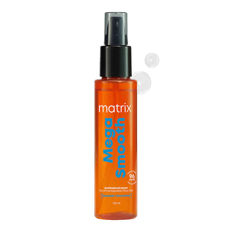 Matrix Mega Smooth Anti-Frizz Serum with Shea Butter & Ceramides | 4-Days Frizz Control Matrix Mega Smooth Anti-Frizz Serum with Shea Butter & Ceramides | 4-Days Frizz Control