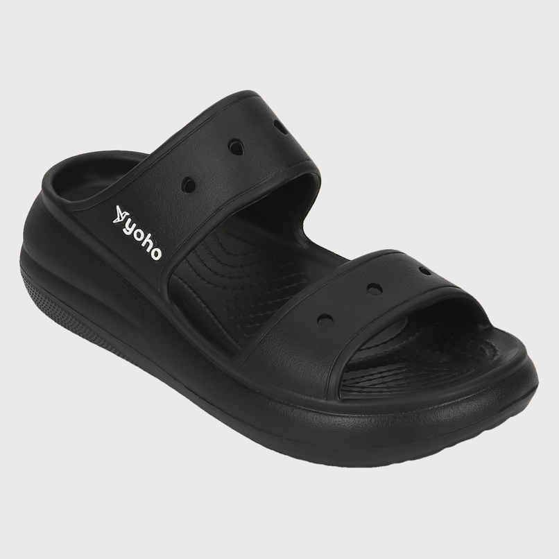 Yoho Women Double Strap Clog Classic Black - UK6