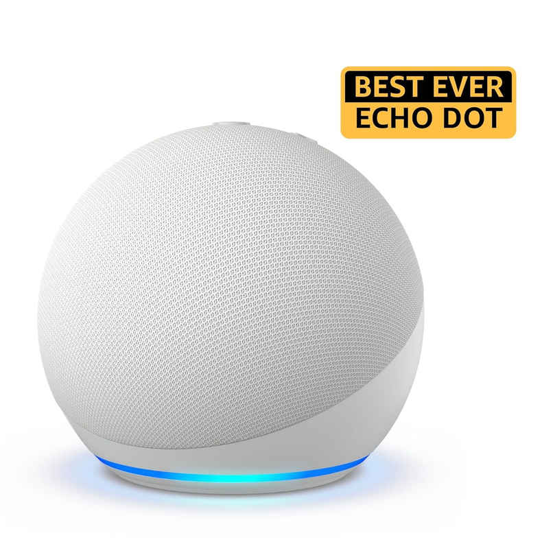Amazon Echo Dot (5th Gen) Smart Speaker With Bigger Sound, Motion Detection,Alexa &Bluetooth - White Amazon Echo Dot (5th Gen) Smart Speaker With Bigger Sound, Motion Detection,Alexa &Bluetooth - White