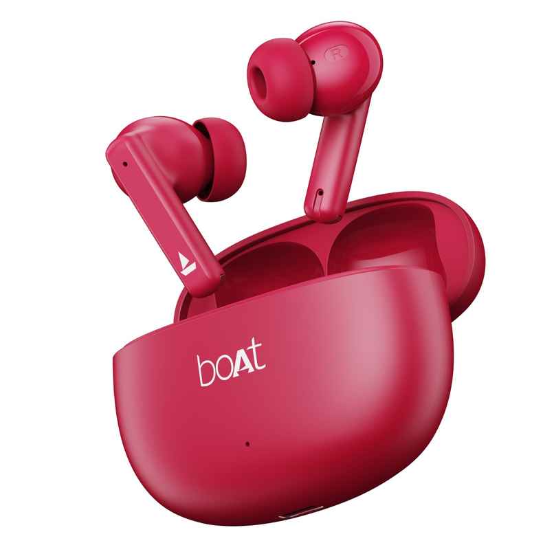 boAt Airdopes 170 ANC TWS Earbuds w/ 35dB ANC, 75H Playtime, Quad Mics w/ ENx Tech (Sunrise Blush)