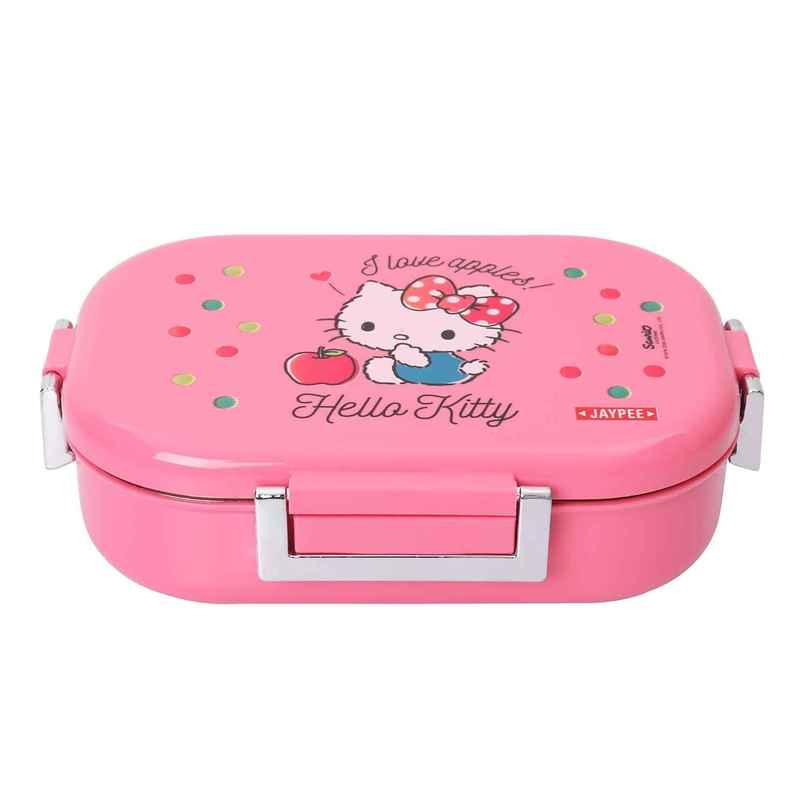 Jaypee Missteel Stainless Steel Insulated Lunch Box for Kids, Hello Kitty Print Dark Pink, 650ml Jaypee Missteel Stainless Steel Insulated Lunch Box for Kids, Hello Kitty Print Dark Pink, 650ml