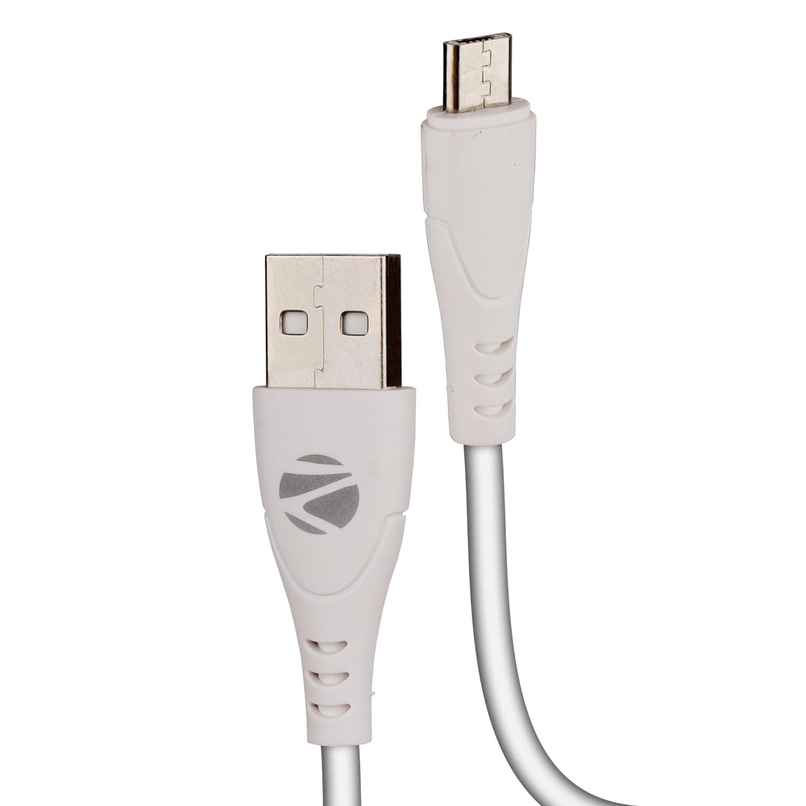 Zebronics MU240 USB - Micro USB Cable, 18 Watts, Rapid Charging, Charge & Sync, 1M - White