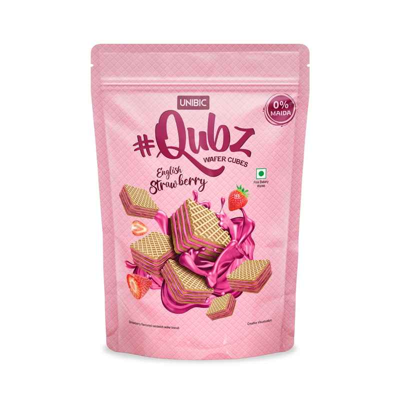 UNIBIC Wafer Strawberry Qubz