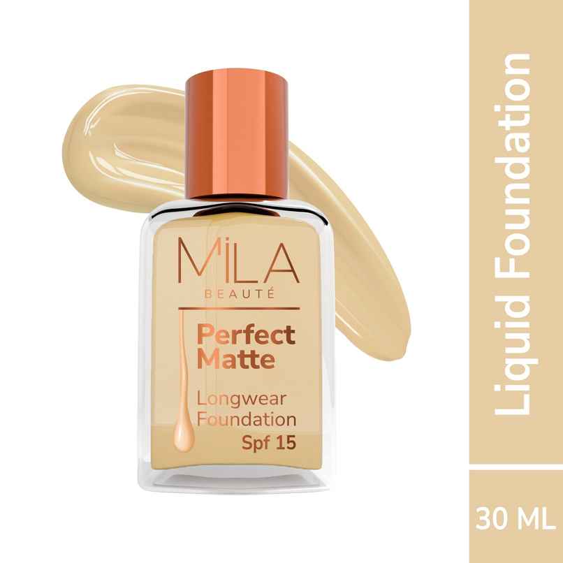 Mila Beaute Perfect Matte Foundation Lightweight & SPF15 - Natural Mila Beaute Perfect Matte Foundation Lightweight & SPF15 - Natural