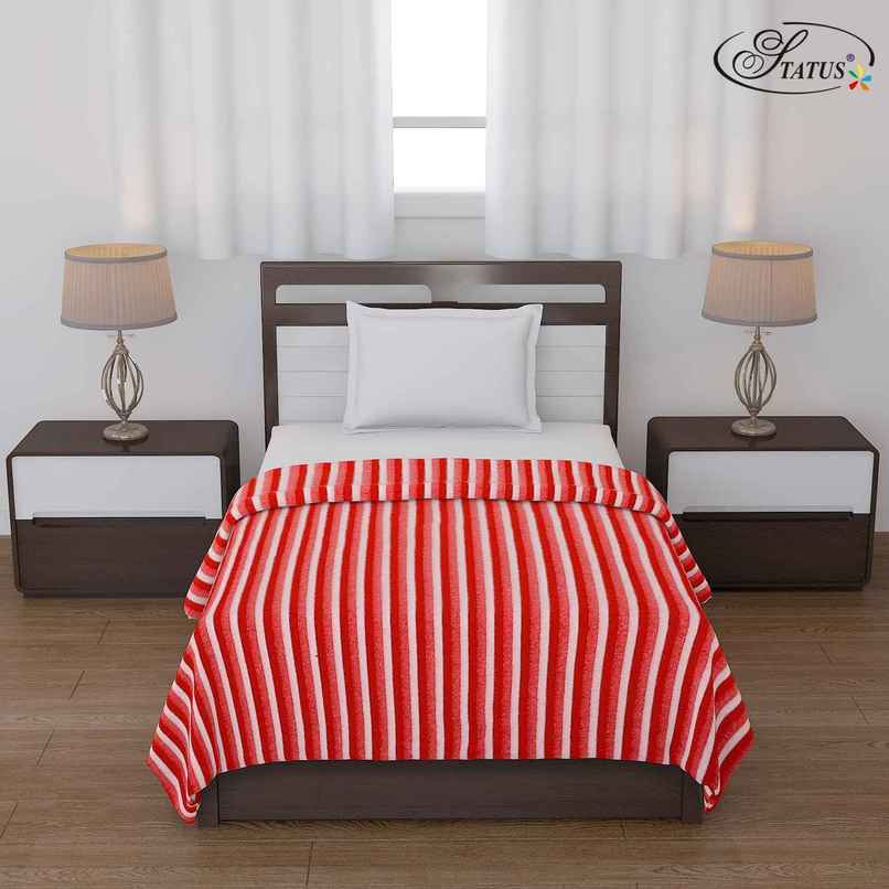 Status Polar Fleece Blanket (125 x 210 Cm) - Red