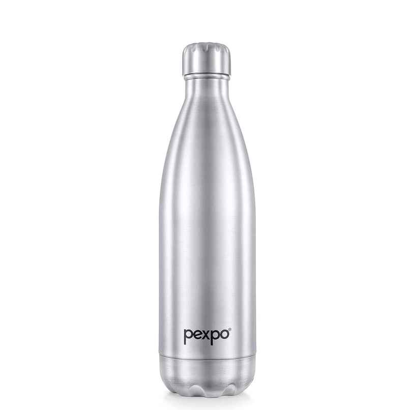 Pexpo Stainless Steel Electro 24 Hrs Hot & Cold ISI Certified Flask Water Bottle | Silver | 1 L Pexpo Stainless Steel Electro 24 Hrs Hot & Cold ISI Certified Flask Water Bottle | Silver | 1 L
