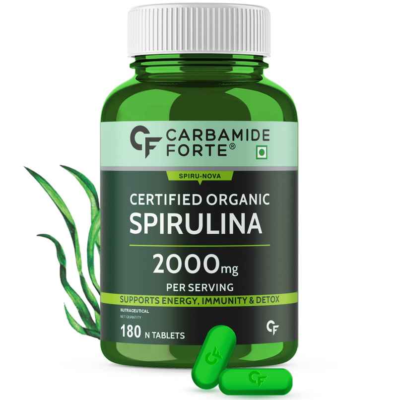Carbamide Forte 100% Organic Spirulina Tablets 2000 mg Per Serving - Spirulina Powder Organic Tablet