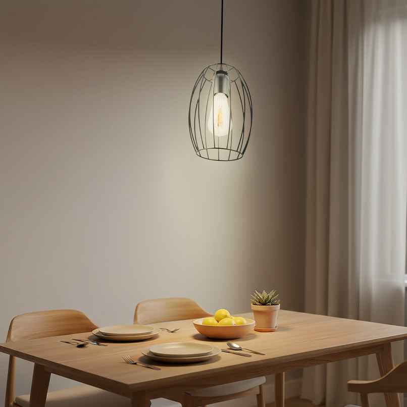 Jaquar Decorative 1 Lt Wire Mesh Pendant With Black Powder Coating 7005