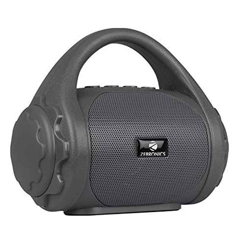 Zebronics County 3W BT Speaker with Carry Handle, USB, SD Card, AUX, FM & Call Function (Gray) Zebronics County 3W BT Speaker with Carry Handle, USB, SD Card, AUX, FM & Call Function (Gray)