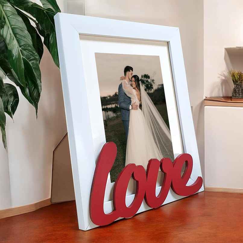 Art Street Love Couple Table Photo Frame