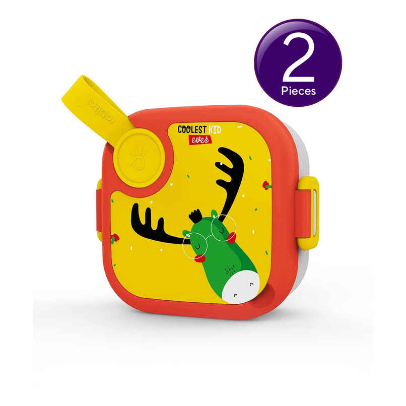 Rabitat Lunchmate Mini Stainless Steel Lunch Box With Spoon- Coolest Kid Ever Combo Rabitat Lunchmate Mini Stainless Steel Lunch Box With Spoon- Coolest Kid Ever Combo