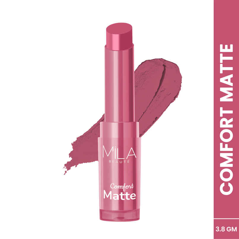 Mila Beaute Comfort Matte Lipstick | Pigmented & Long-Lasting | Soft Pink Mila Beaute Comfort Matte Lipstick | Pigmented & Long-Lasting | Soft Pink