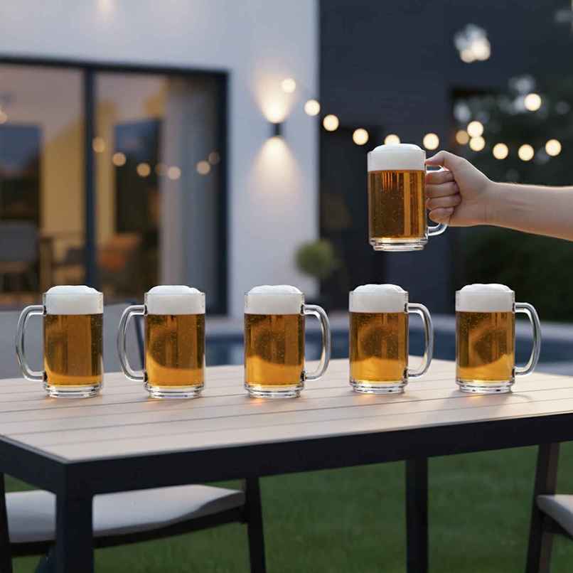 Bistro Beer Juice Milkshake Mug Set | 345 ml Each | Yera Glassware