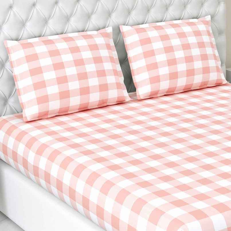 Haus & Kinder 100% Cotton King Fitted Bedsheet - Cottage Core Blush Haus & Kinder 100% Cotton King Fitted Bedsheet - Cottage Core Blush