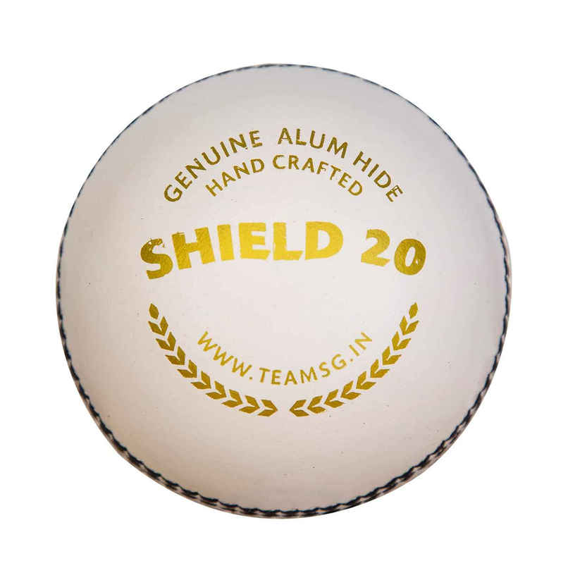 SG Shield 20 Leather Ball (White)