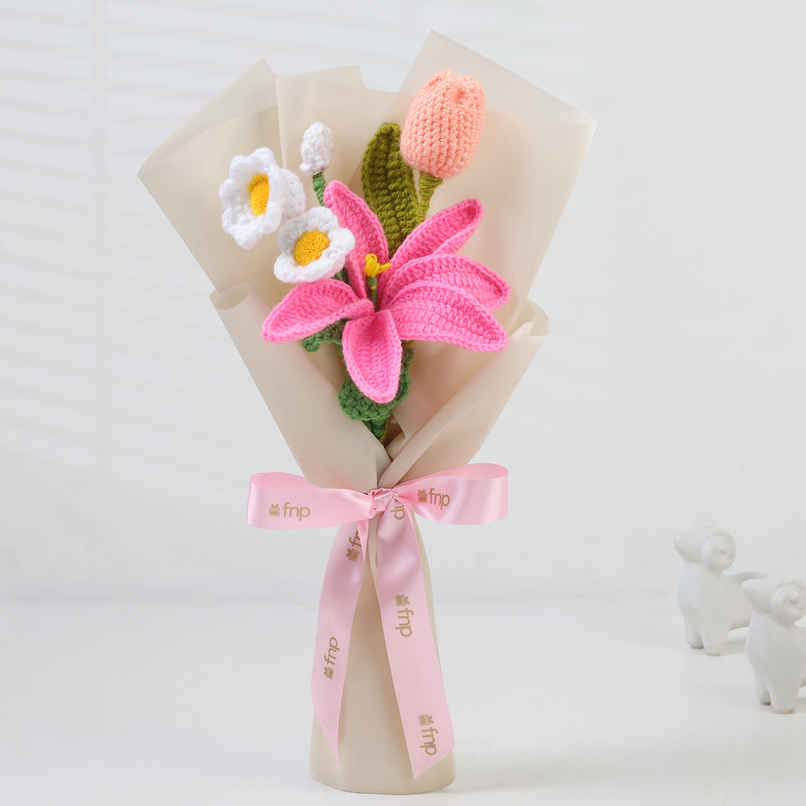 Crochet Flower Charm Arrangement | Keepsake Gift | FNP