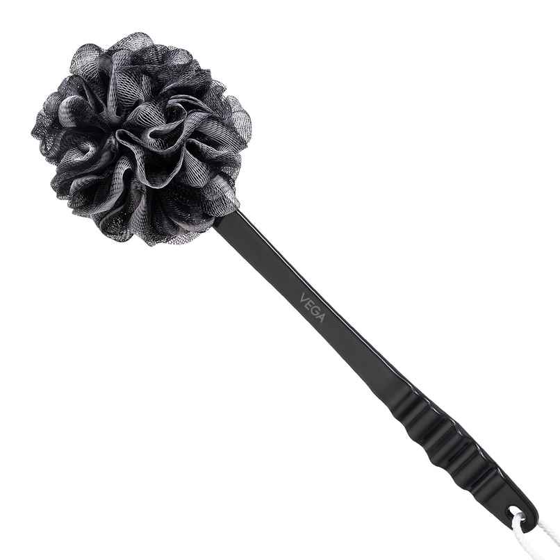 Vega BCA Luxury Black Bath Brush with Long Handle Exfoliating Back Bath | BA-1/8 Vega BCA Luxury Black Bath Brush with Long Handle Exfoliating Back Bath | BA-1/8
