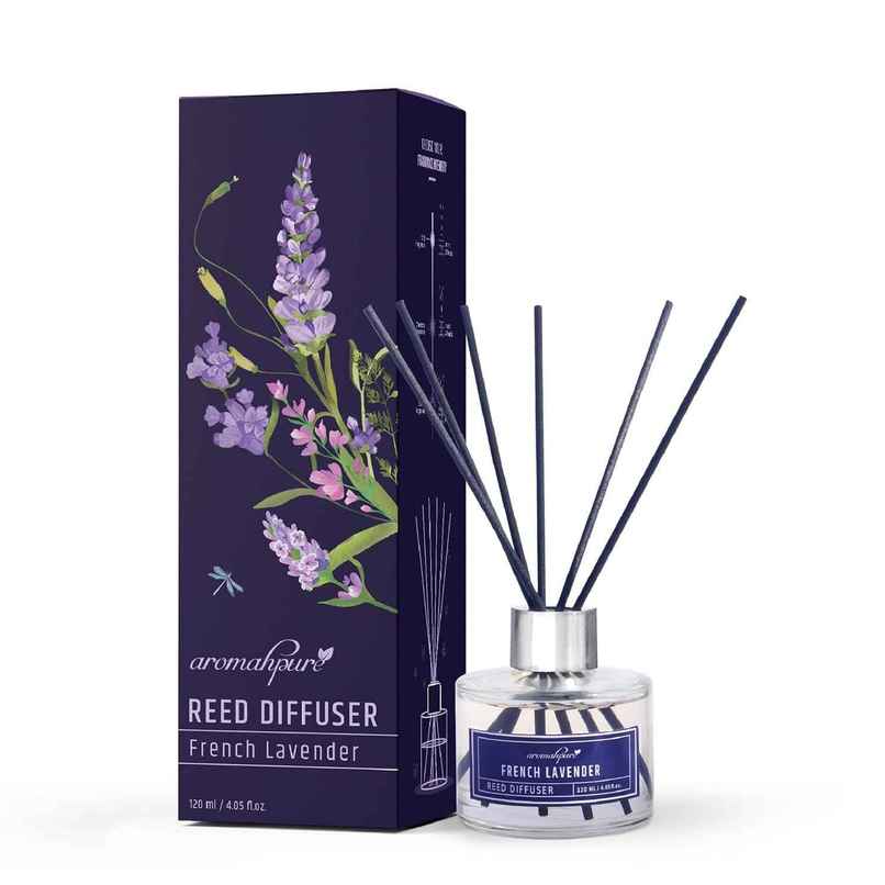 Aromahpure Premium Reed Diffuser - Lavender With 6 Fiber Reed Stick