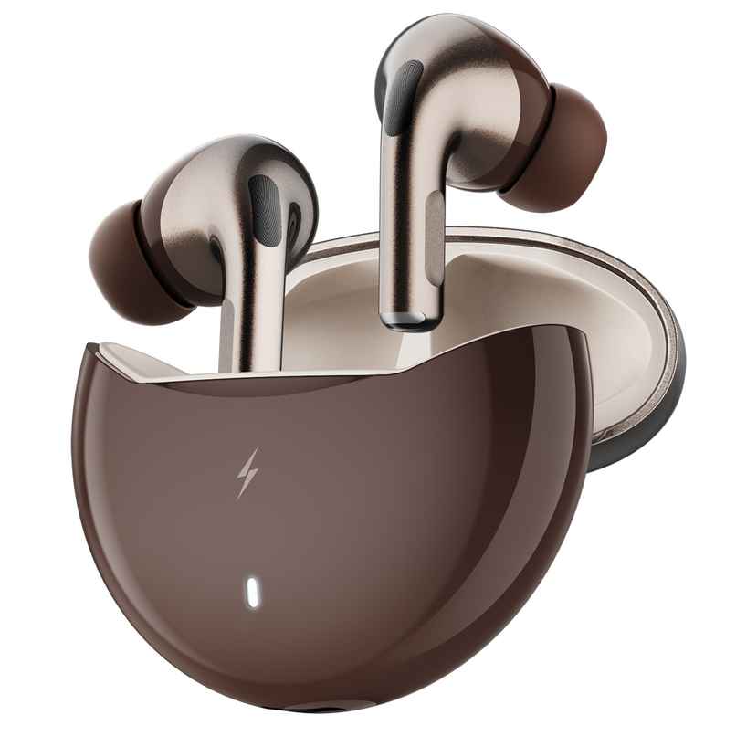 Fire-Boltt Fire Pods Aero Pro TWS Earbud with Custom EQ Profile, Quad Mic ENC & 50H Playtime, Ultra Low 50ms Game Mode, Walnut