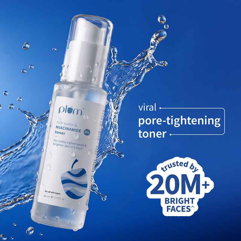 Plum 3% Niacinamide Alcohol-Free Toner With Rice Water | Tightens Pores & Brightens Skin Plum 3% Niacinamide Alcohol-Free Toner With Rice Water | Tightens Pores & Brightens Skin