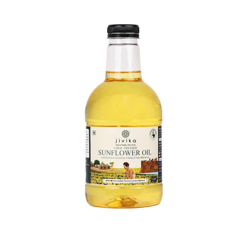 Jivika Sunflower Cold Pressed Oil | Healthy Cooking Oil Jivika Sunflower Cold Pressed Oil | Healthy Cooking Oil