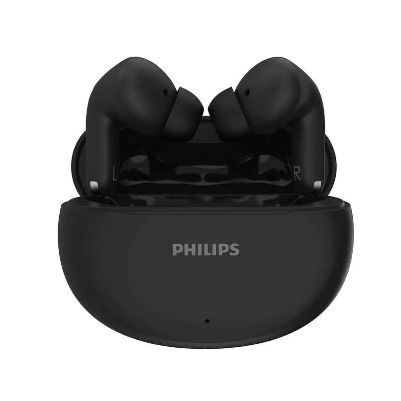 Philips TAT1269 TWS Earbuds | 13 mm Drivers | BT 5.4 | 40H Playtime | IPX5 | Fast Charge | Black Philips TAT1269 TWS Earbuds | 13 mm Drivers | BT 5.4 | 40H Playtime | IPX5 | Fast Charge | Black
