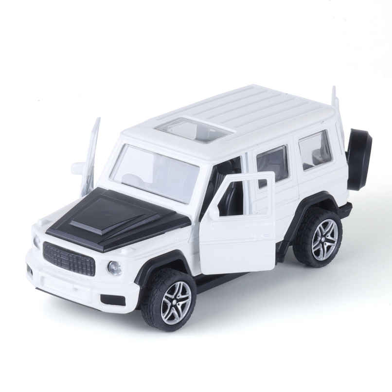 Race n Roll Premium Die-Cast Car | 3-Way Opening | Pull-Back Action | G Wag White