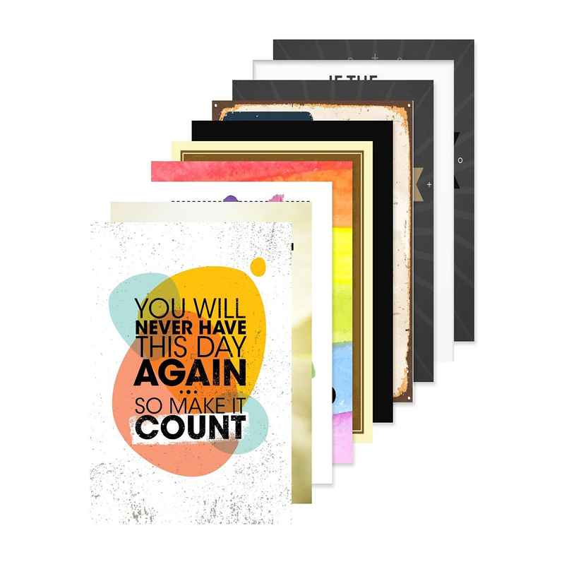 Paper Plane Design Wall Posters For Office Decor | Set of 10 | Size | 12 Inch x 18 Inch | D32