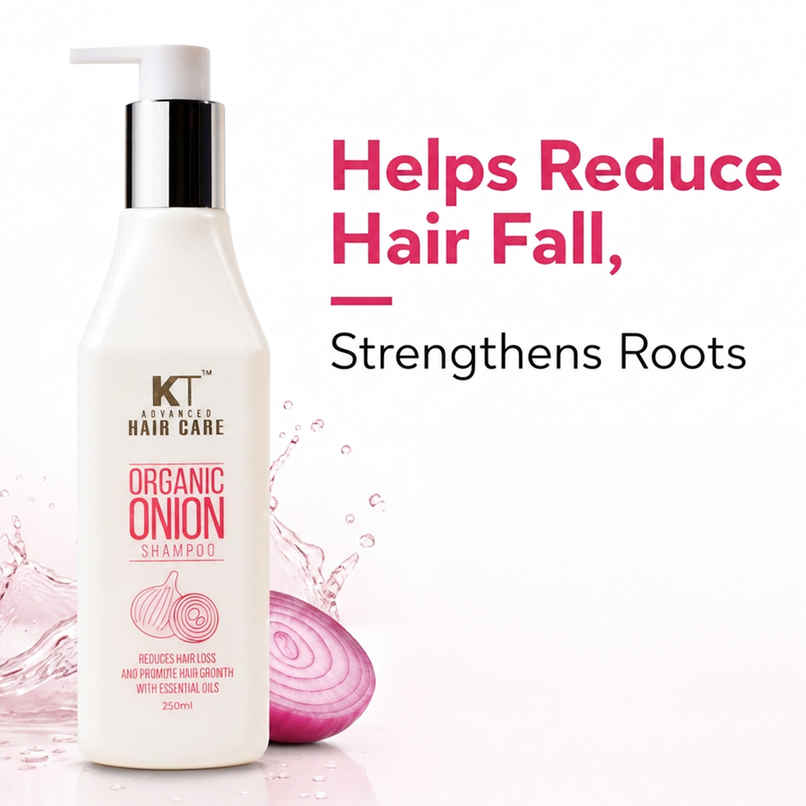 KT Professional Organic Onion Shampoo with Essential Oils & Aloe Vera