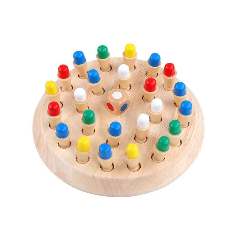 Toyshine Wooden Memory Match Stick Chess Game Set Board Game For Boys And Girls Age 3 And Up, Kids