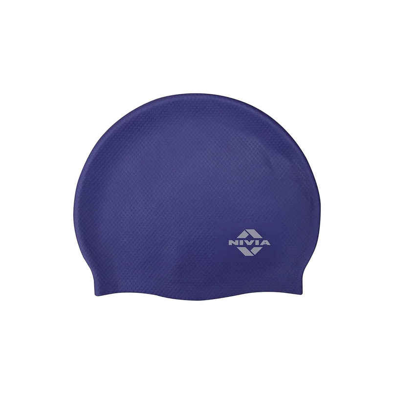 Nivia Pro Silicone Swimming Cap - Navy Blue