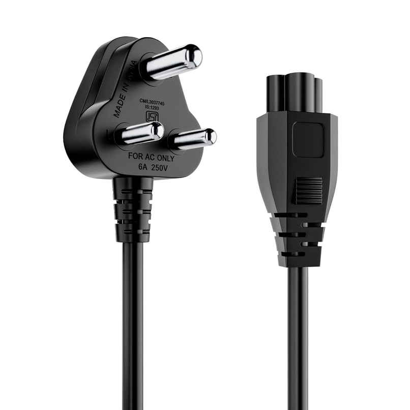 Portronics Konnect G3 Laptop Power Cable Black