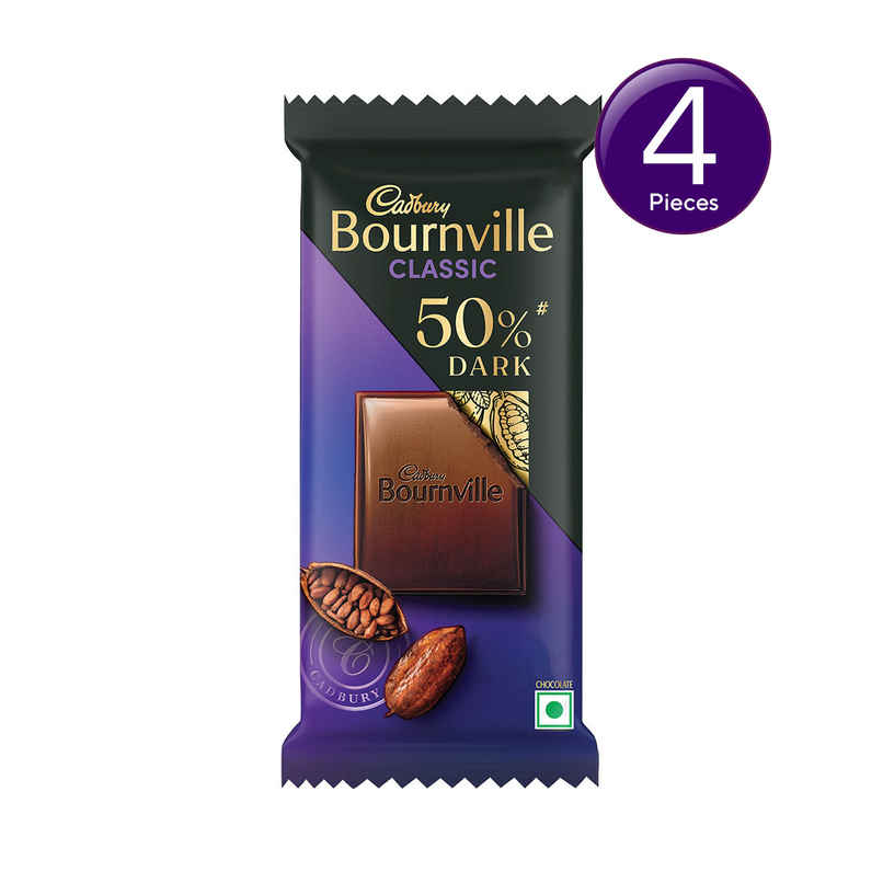 Cadbury Bournville Rich Cocoa 50% Dark Chocolate Bar Combo  