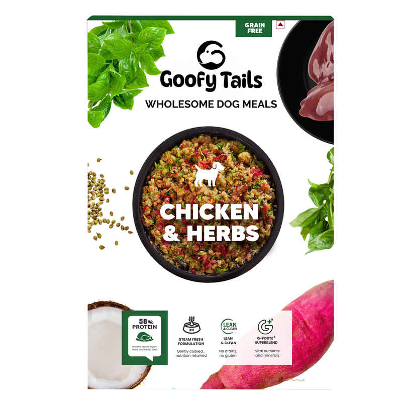 Goofy Tails Chicken & Herbs Fresh Dog Food | Grain and Gluten Free | Dog and Puppy Food