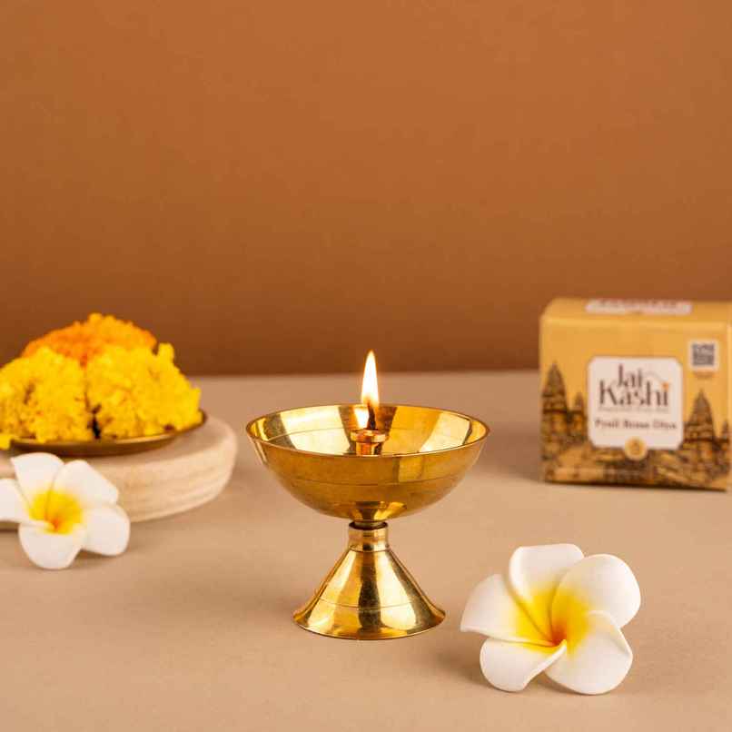 Pyali Brass Diya | Gold | Traditional | Diya-Pooja | Jai Kashi