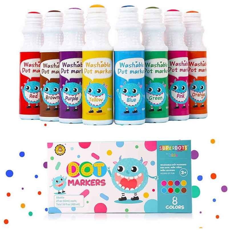 Dearjoy Super Dot Markers Multicolor - 8 Pieces Dearjoy Super Dot Markers Multicolor - 8 Pieces
