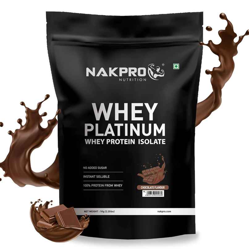 Nakpro Platinum Whey Protein Isolate Chocolate 28G Protein 6.4G Bcaa