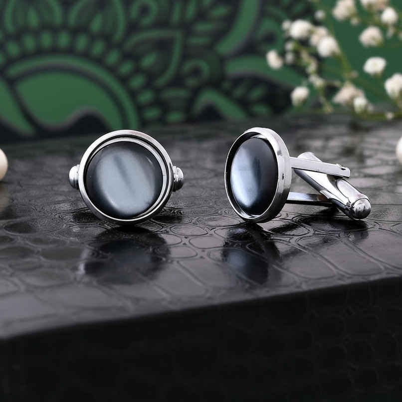 Voylla Men's Textured Alloy Accessory Gift Set | Grey - One Size