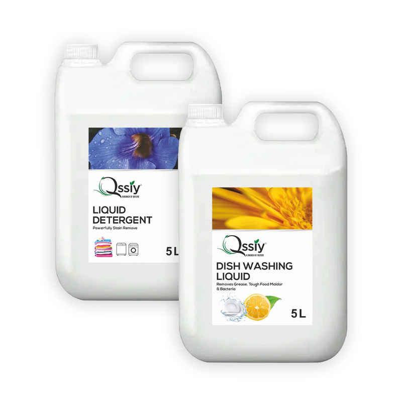 Qssiy Liquid Detergent Top Load Front Load | Detergent Liquid For Washing Machine | Fresh (5L) & Qssiy Lime And Basil Fragrance Dishwash Liquid Gel (5L) Combo Qssiy Liquid Detergent Top Load Front Load | Detergent Liquid For Washing Machine | Fresh (5L) & Qssiy Lime And Basil Fragrance Dishwash Liquid Gel (5L) Combo