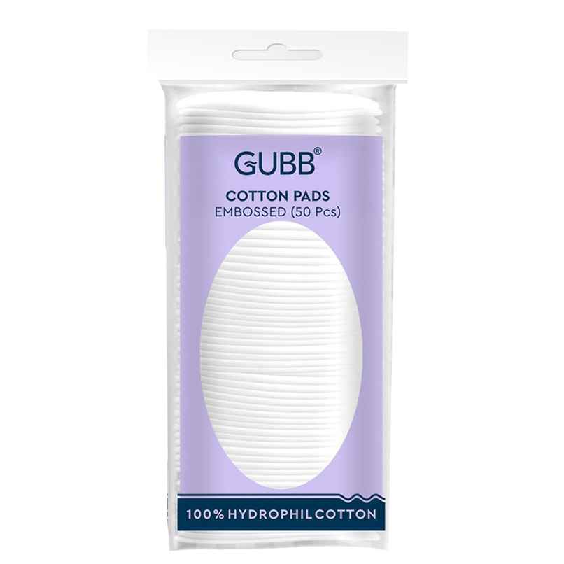 GUBB Cotton Pads Embossed | Pack Of 50