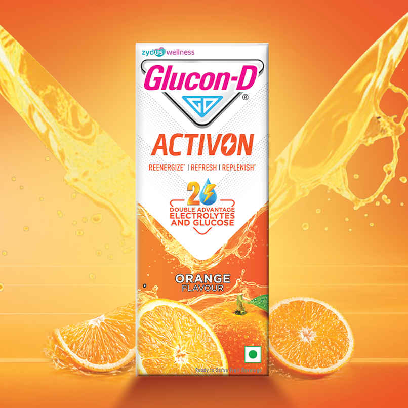 Glucon-D Activon Electrolyte Energy Drink | Orange Flavour