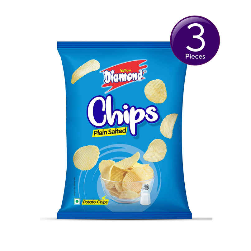 Yellow Diamond Plain Salt ed Chips Combo