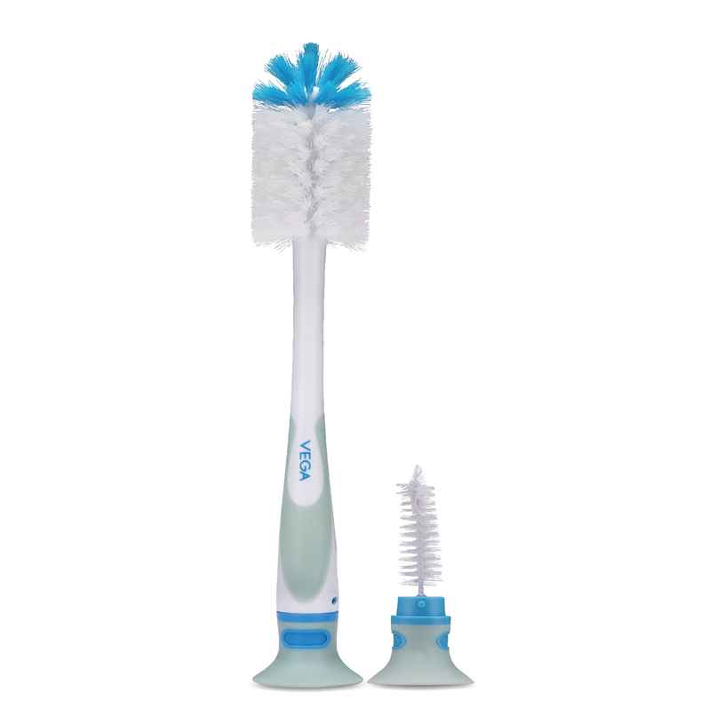 Vega Baby & Mom 2-In-1 Bottle And Nipple - Brush | Vacuum Base - Bpa Free | Vbcs4-02 Vega Baby & Mom 2-In-1 Bottle And Nipple - Brush | Vacuum Base - Bpa Free | Vbcs4-02