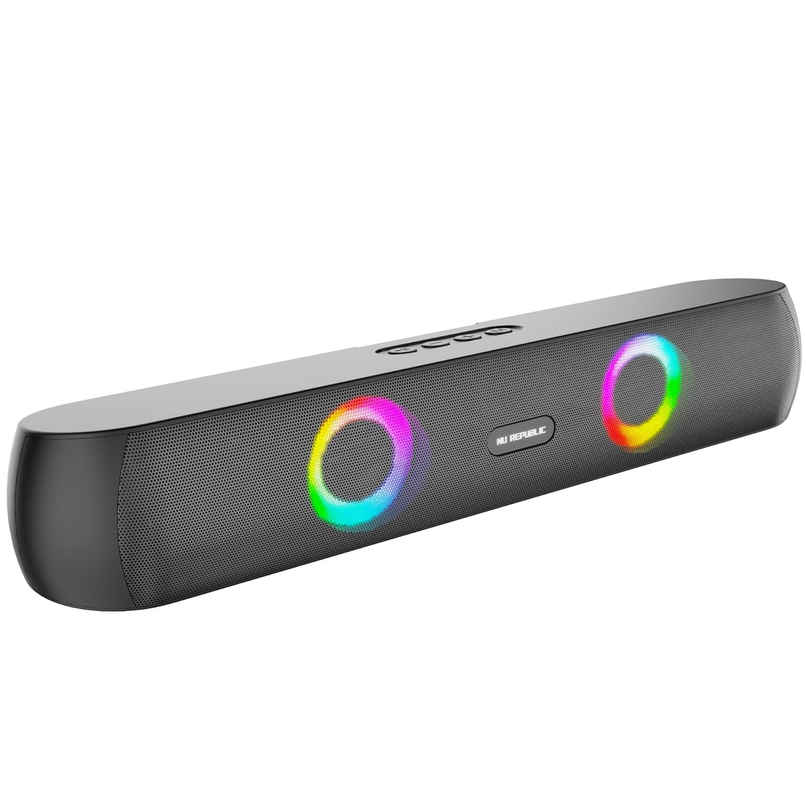 Nu Republic Party Box 160Bluetooth Soundbar,16W Output,10Hrs Playtime,Black
