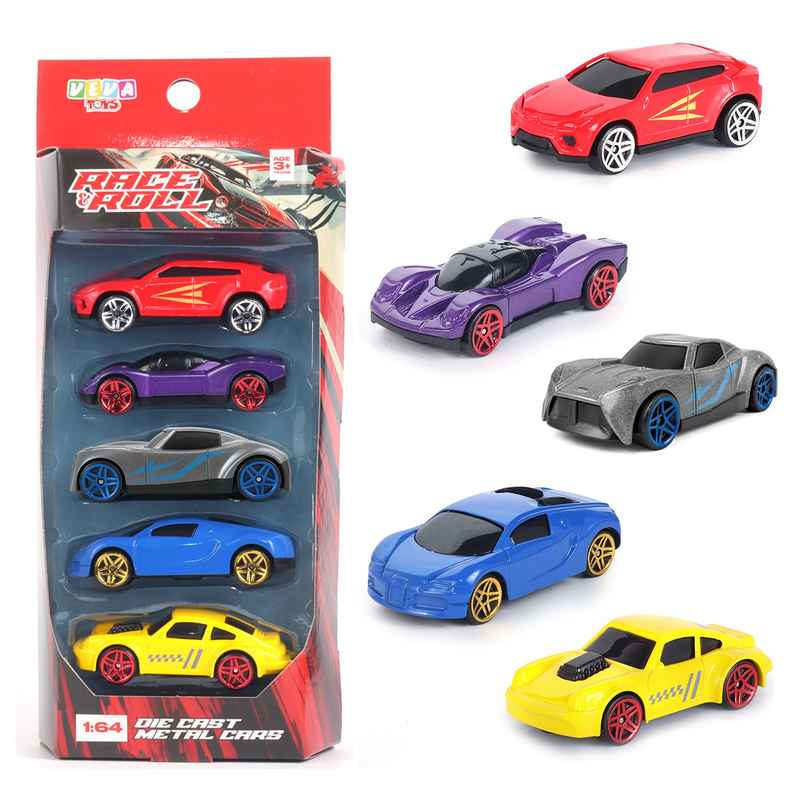 Race N Roll 1:64 Metal Die Cast Car | Pack of 5 Race N Roll 1:64 Metal Die Cast Car | Pack of 5