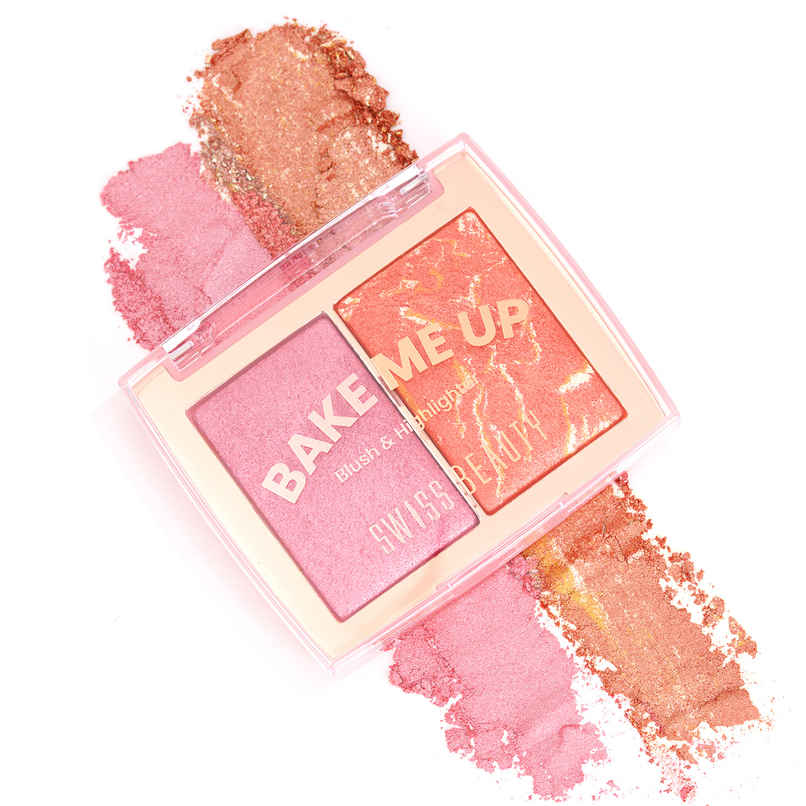 Swiss Beauty Bake Me Up Blush & Highlighter - 01 Pink Macaron